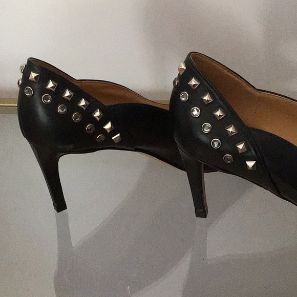 Black Leather Heels - Picture 4 of 7